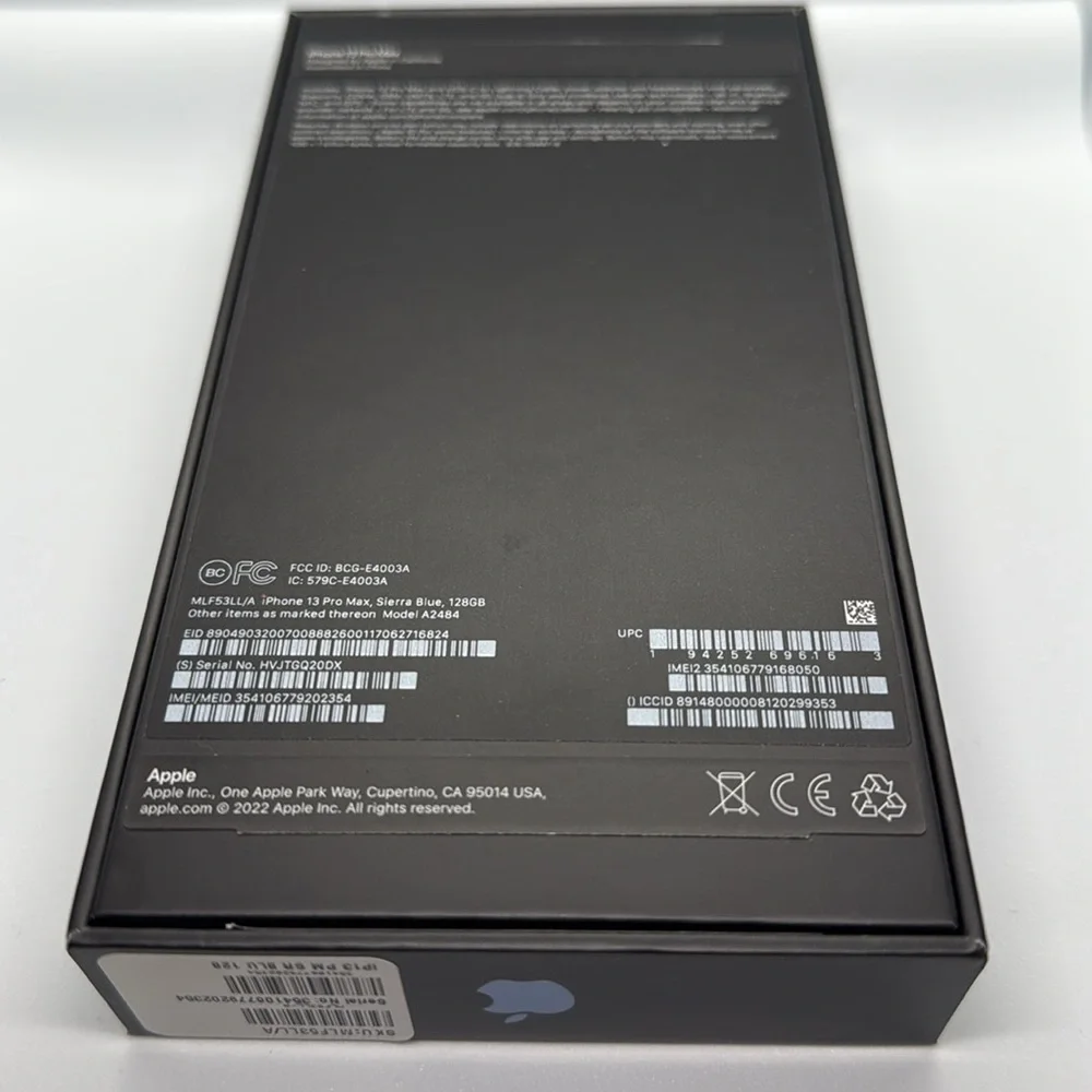 BOX ONLY: Apple iPhone 13 Pro Max in Sierra Blue 128GB